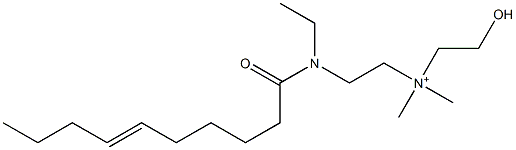 2-[N-Ethyl-N-(6-decenoyl)amino]-N-(2-hydroxyethyl)-N,N-dimethylethanaminium 结构式