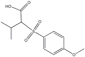 2-(4-Methoxyphenylsulfonyl)-3-methylbutanoic acid 结构式