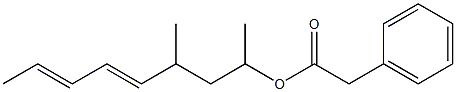 Phenylacetic acid 1,3-dimethyl-4,6-octadienyl ester 结构式