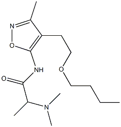 N-[4-(2-Butoxyethyl)-3-methylisoxazol-5-yl]-2-(dimethylamino)propionamide 结构式