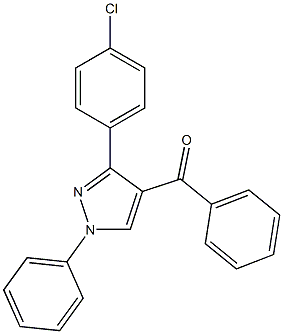 1-Phenyl-3-(4-chlorophenyl)-4-benzoyl-1H-pyrazole 结构式