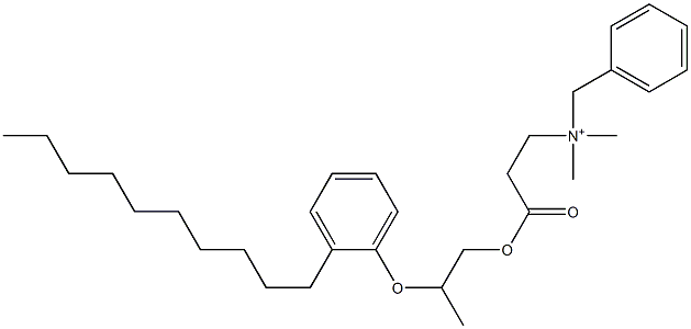 N,N-Dimethyl-N-benzyl-N-[2-[[2-(2-decylphenyloxy)propyl]oxycarbonyl]ethyl]aminium 结构式