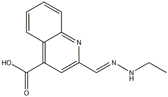 2-(2-Ethylhydrazonomethyl)quinoline-4-carboxylic acid 结构式