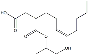 2-(3-Octenyl)succinic acid hydrogen 1-(2-hydroxy-1-methylethyl) ester 结构式