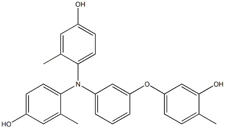 N,N-Bis(4-hydroxy-2-methylphenyl)-3-(3-hydroxy-4-methylphenoxy)benzenamine 结构式