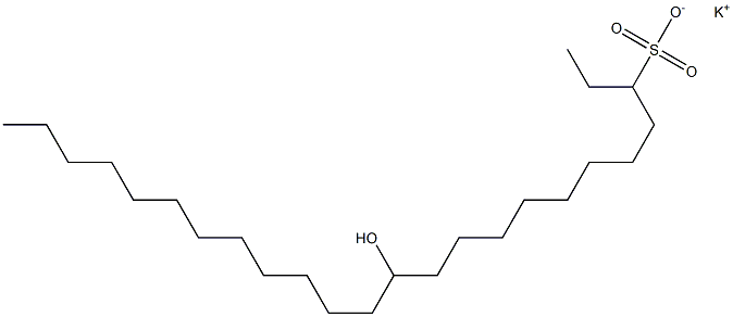 12-Hydroxytetracosane-3-sulfonic acid potassium salt 结构式