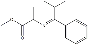 N-[1-(Methoxycarbonyl)ethyl]-2-methyl-1-phenylpropylideneamine 结构式