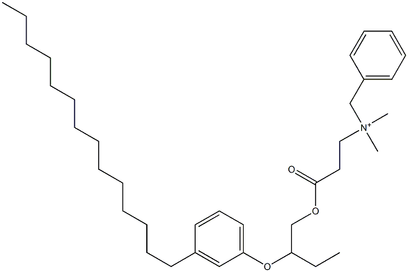 N,N-Dimethyl-N-benzyl-N-[2-[[2-(3-tetradecylphenyloxy)butyl]oxycarbonyl]ethyl]aminium 结构式