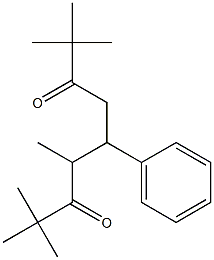 2,2,4,8,8-Pentamethyl-5-phenyl-3,7-nonanedione 结构式