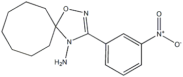 3-(3-Nitrophenyl)-5,5-heptamethylene-1,2,4-oxadiazol-4(5H)-amine 结构式