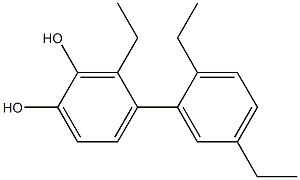 3-Ethyl-4-(2,5-diethylphenyl)benzene-1,2-diol 结构式