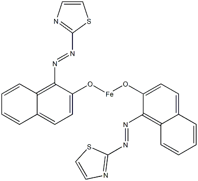 Bis[[1-(2-thiazolylazo)-2-naphtyl]oxy]iron(II) 结构式