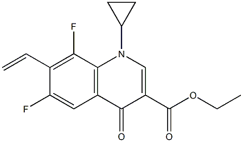 7-Ethenyl-6,8-difluoro-1-cyclopropyl-1,4-dihydro-4-oxoquinoline-3-carboxylic acid ethyl ester 结构式