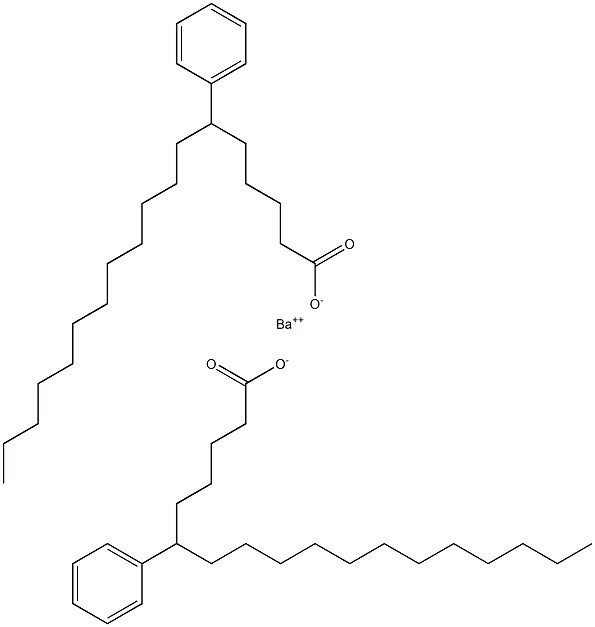 Bis(6-phenylstearic acid)barium salt 结构式