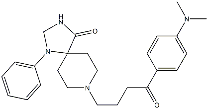 8-[3-[4-(Dimethylamino)benzoyl]propyl]-1-phenyl-1,3,8-triazaspiro[4.5]decan-4-one 结构式