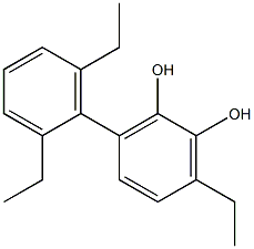 3-Ethyl-6-(2,6-diethylphenyl)benzene-1,2-diol 结构式