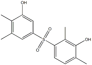 3,3'-Dihydroxy-2,4,4',5'-tetramethyl[sulfonylbisbenzene] 结构式