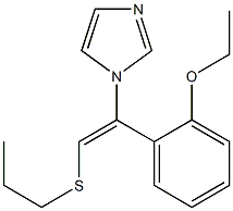 1-[(E)-2-Propylthio-1-(2-ethoxyphenyl)ethenyl]-1H-imidazole 结构式