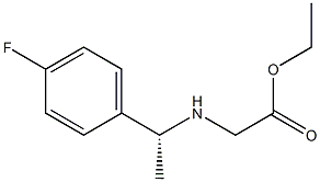 N-[(R)-1-(4-Fluorophenyl)ethyl]glycine ethyl ester 结构式