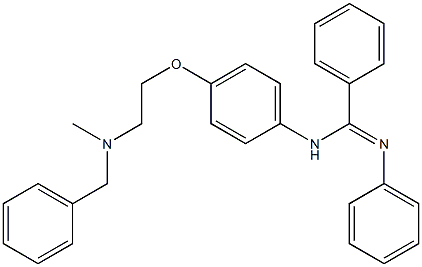 N-[4-[2-[Benzyl(methyl)amino]ethoxy]phenyl]-N'-phenylbenzamidine 结构式