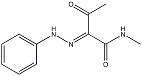 2-(2-Phenylhydrazono)-1-(methylamino)butane-1,3-dione 结构式