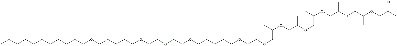 1,4,7,10,13,16-Hexamethyl-3,6,9,12,15,18,21,24,27,30,33,36,39-tridecaoxapentacontan-1-ol 结构式