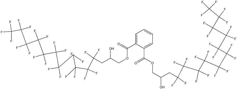 Phthalic acid di[3-(tricosafluoroundecyl)-2-hydroxypropyl] ester 结构式