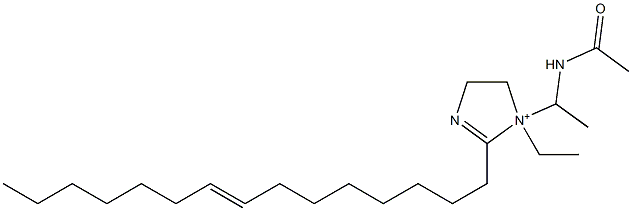 1-[1-(Acetylamino)ethyl]-1-ethyl-2-(8-pentadecenyl)-2-imidazoline-1-ium 结构式