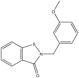 2-[3-Methoxybenzyl]-1,2-benzisothiazol-3(2H)-one 结构式