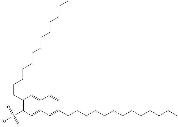 3,7-Ditridecyl-2-naphthalenesulfonic acid 结构式