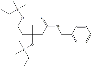 N-Benzyl-3,5-di(ethyldimethylsilyloxy)-3-methylpentanamide 结构式