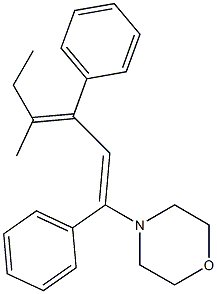 1,3-Diphenyl-4-methyl-1-morpholino-1,3-hexadiene 结构式