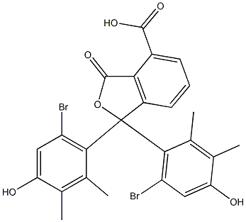 1,1-Bis(6-bromo-4-hydroxy-2,3-dimethylphenyl)-1,3-dihydro-3-oxoisobenzofuran-4-carboxylic acid 结构式