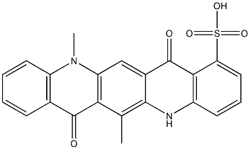 5,7,12,14-Tetrahydro-6,12-dimethyl-7,14-dioxoquino[2,3-b]acridine-1-sulfonic acid 结构式