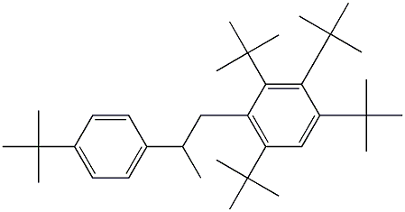 1-(2,3,4,6-Tetra-tert-butylphenyl)-2-(4-tert-butylphenyl)propane 结构式
