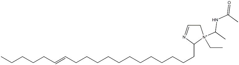 1-[1-(Acetylamino)ethyl]-1-ethyl-2-(13-nonadecenyl)-3-imidazoline-1-ium 结构式
