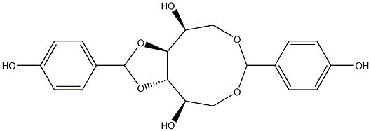 1-O,6-O:3-O,4-O-Bis(4-hydroxybenzylidene)-L-glucitol 结构式