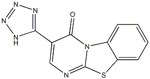 3-(1H-Tetrazol-5-yl)-4H-pyrimido[2,1-b]benzothiazol-4-one 结构式