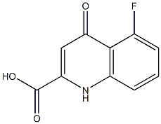 5-Fluoro-1,4-dihydro-4-oxoquinoline-2-carboxylic acid 结构式