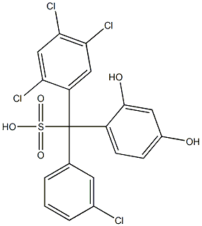 (3-Chlorophenyl)(2,4,5-trichlorophenyl)(2,4-dihydroxyphenyl)methanesulfonic acid 结构式