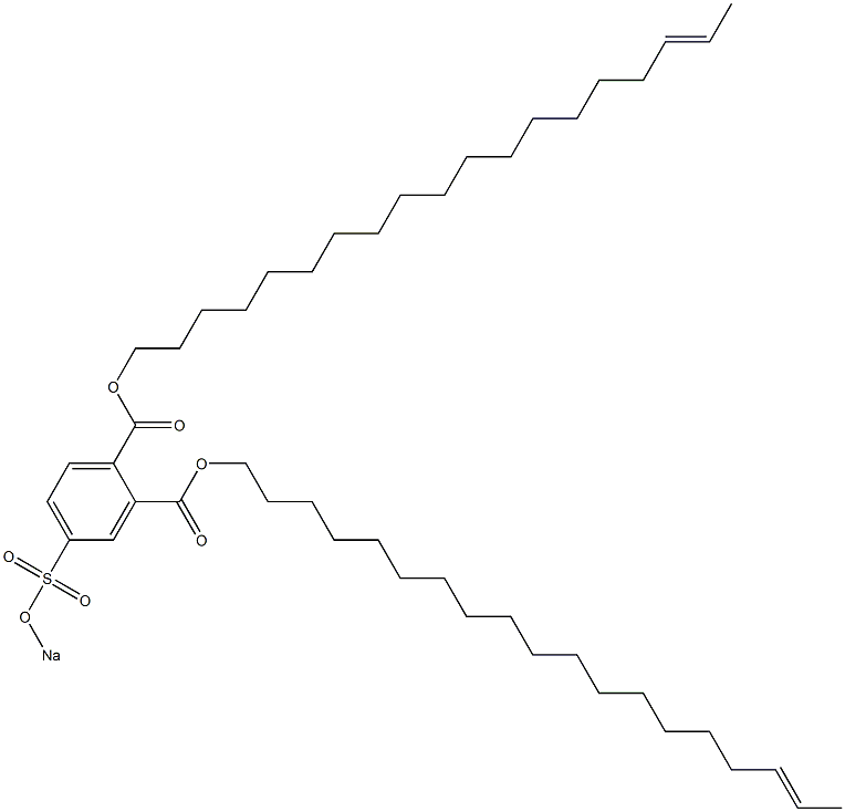 4-(Sodiosulfo)phthalic acid di(17-nonadecenyl) ester 结构式