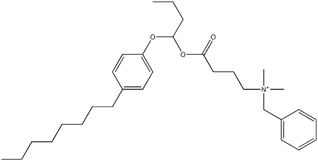 N,N-Dimethyl-N-benzyl-N-[3-[[1-(4-octylphenyloxy)butyl]oxycarbonyl]propyl]aminium 结构式