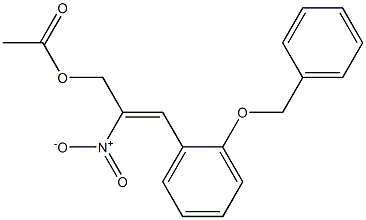 Acetic acid 2-nitro-3-[2-(benzyloxy)phenyl]-2-propenyl ester 结构式