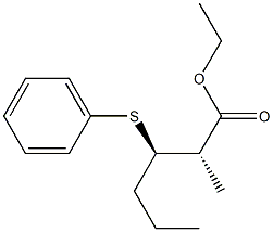 (2S,3R)-3-Phenylthio-2-methylhexanoic acid ethyl ester 结构式