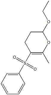 5-(Phenylsulfonyl)-3,4-dihydro-6-methyl-2-ethoxy-2H-pyran 结构式