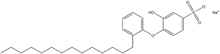 2-Hydroxy-2'-tetradecyl[oxybisbenzene]-4-sulfonic acid sodium salt 结构式