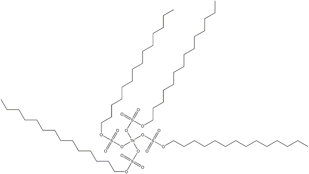 Tetrakis(tetradecyloxysulfonyloxy)thorium(IV) 结构式