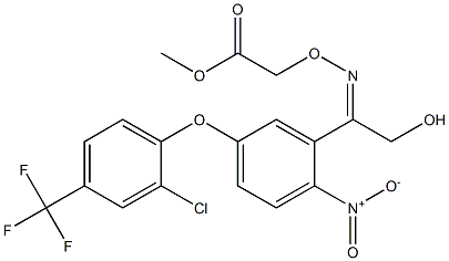 [[[1-[5-[2-Chloro-4-(trifluoromethyl)phenoxy]-2-nitrophenyl]-2-hydroxyethylidene]amino]oxy]acetic acid methyl ester 结构式