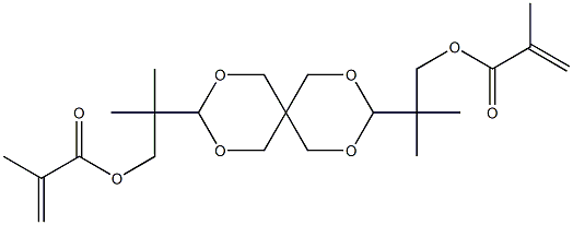 3,9-Bis(2-methacryloyloxy-1,1-dimethylethyl)-2,4,8,10-tetraoxaspiro[5.5]undecane 结构式