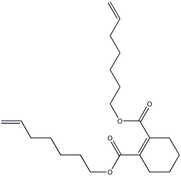 1-Cyclohexene-1,2-dicarboxylic acid bis(6-heptenyl) ester 结构式